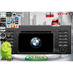 ACS-8982W Radio dedykowane BMW E38 E39 E53 X5 Android 8 CPU 8x1.5GHz Ram 2GHz Dysk 32GB Ekran HD MultiTouch OBD2 DVR DVBT BT Kam DVD