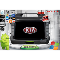 Radio dedykowane Kia Sportage III 2010-2015r. 8 Cali Android 9/10 CPU 8x1.87GHz Ram4GB Dysk32GB DSP DVD GPS Ekran HD MultiTouch OBD2 DVR DVBT BT Kam
