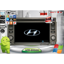 Radio dedykowane Hyundai Azera 2006-2010r Grandeur Android 9/10 CPU 8x1.87GHz Ram4GB Dysk32GB DSP DVD GPS Ekran HD MultiTouch OBD2 DVR DVBT BT Kam