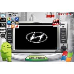 Radio dedykowane Hyundai Santa Fe 2006r up Android 9/10 CPU 8x1.87GHz Ram4GB Dysk32GB DSP DVD GPS Ekran HD MultiTouch OBD2 DVR DVBT BT Kam