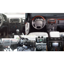 Radio dedykowane Jeep Grand Cherokee Liberty Wrangler Android 9/10 CPU 8x1.87GHz Ram4GB Dysk32GB DSP DVD GPS Ekran HD MultiTouch OBD2 DVR DVBT BT Kam
