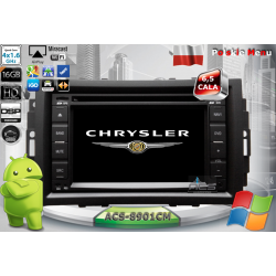 Radio dedykowane Chrysler 300 300C Aspen Android 9 CPU 8x1.87GHz Ram4GB Dysk32GB DSP DVD GPS Ekran HD MultiTouch OBD2 DVR DVBT BT Kam