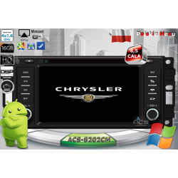 Radio dedykowane Chrysler Sebring Aspen Town&Country 300 Android 8 CPU 8x1.5GHz Ram 2GHz Dysk 32GB Ekran HD MultiTouch OBD2 DVR DVBT BT Kam DVD