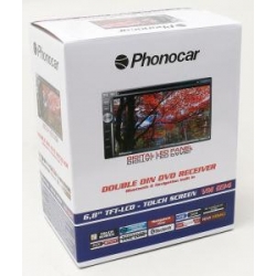 PHONOCAR VM034 multimedialne radio<br> 2-DIN z GPS USB DVD BT BEZ NAWIGACJI