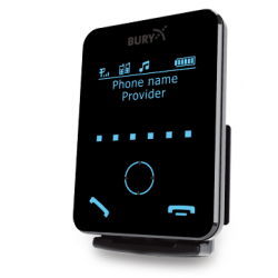 BURY CC9058 CC 9058  Zestaw głośnomówiący Bluetooth® z ekranem dotykowym i funkcją ładowania baterii
