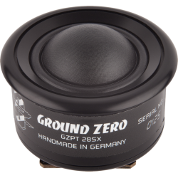 Ground Zero GZPT 28SX Black Głośniki wysokotonowe Sound Quality o średnicy 28 mm. Moc 100 W RMS. Wykończenie czarne. MADE IN GERMANY