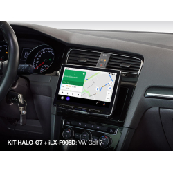 KIT-HALO-G7 ALPINE  Zestaw instalacyjny Alpine Halo9 i Halo11 z obsługą interfejsu CAN do UART wyświetlacza (MFD) i SWRC dla Volkswagena Golfa 7