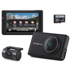 FineVu GX7000 - rejestrator QHD+FHD LCD GPS radary
