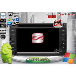 Radio dedykowane Seat Alhambra Arosa Cordoba II Ibiza III Android 9/10 CPU 8x1.87GHz Ram4GB Dysk32GB (Ram6GB+Dysk128GB*) DSP DVD GPS Ekran HD MultiTou