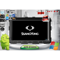 Radio dedykowane Ssang Yong Rexton 2012r. up Android 9/10 CPU 8x1.87GHz Ram4GB Dysk32GB (Ram6GB+Dysk128GB*) DSP DVD GPS Ekran HD MultiTouch IPS OBD2 D