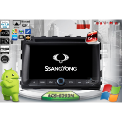 Radio dedykowane Ssang Yong Rodius 2014r up Android 8 CPU 8x1.5GHz Ram 2GHz Dysk 32GB Ekran HD MultiTouch OBD2 DVR DVBT BT Kam DVD