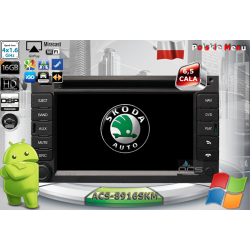 Radio dedykowane Skoda SuperB I Octavia I Fabia I Felicia Android 9/10 CPU 8x1.87GHz Ram4GB Dysk32GB (Ram6GB+Dysk128GB*) DSP DVD GPS Ekran HD MultiTou